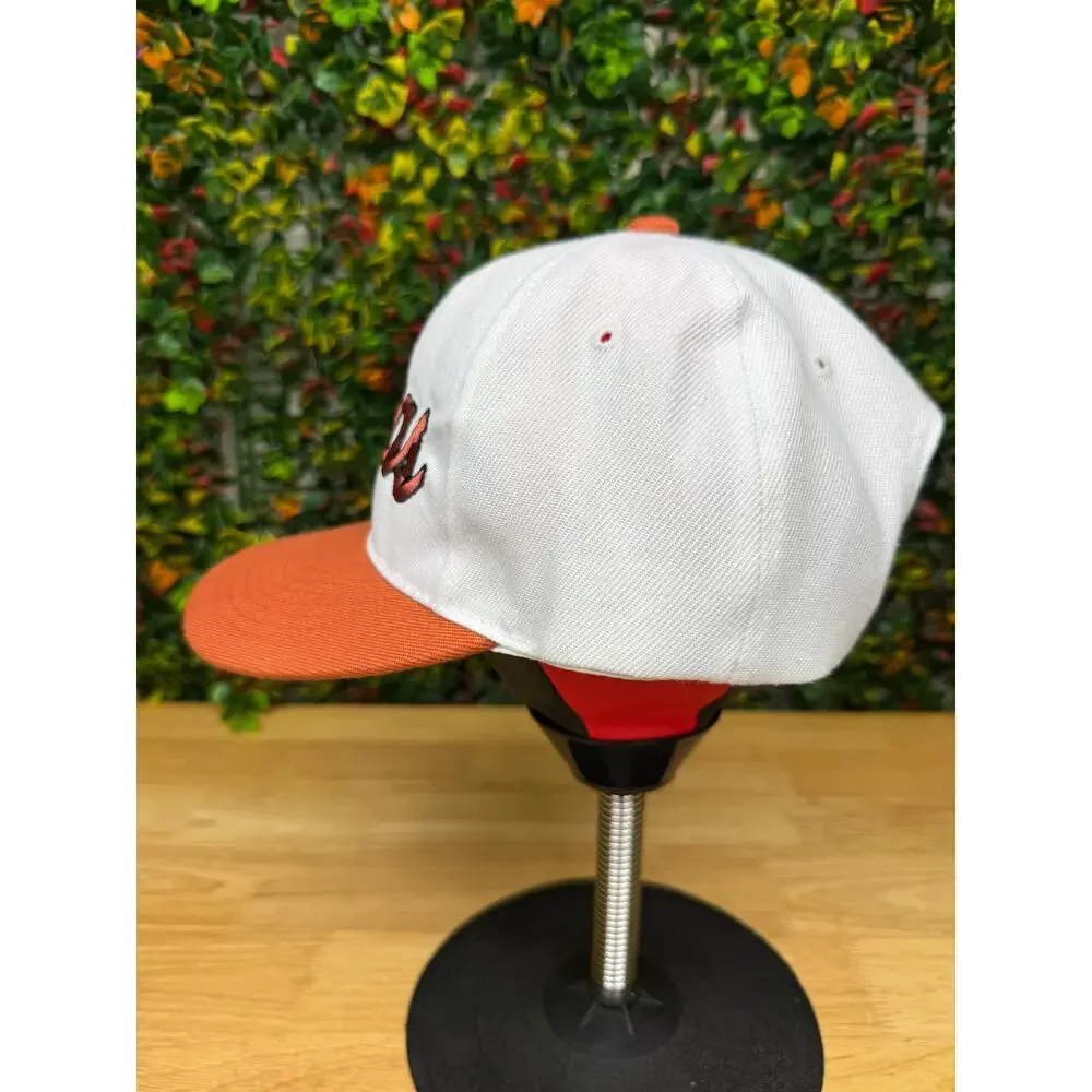 Texas Academy Fits AF Snapback Hat Cap Burnt Orange White Mens Adjustable OSFA‎